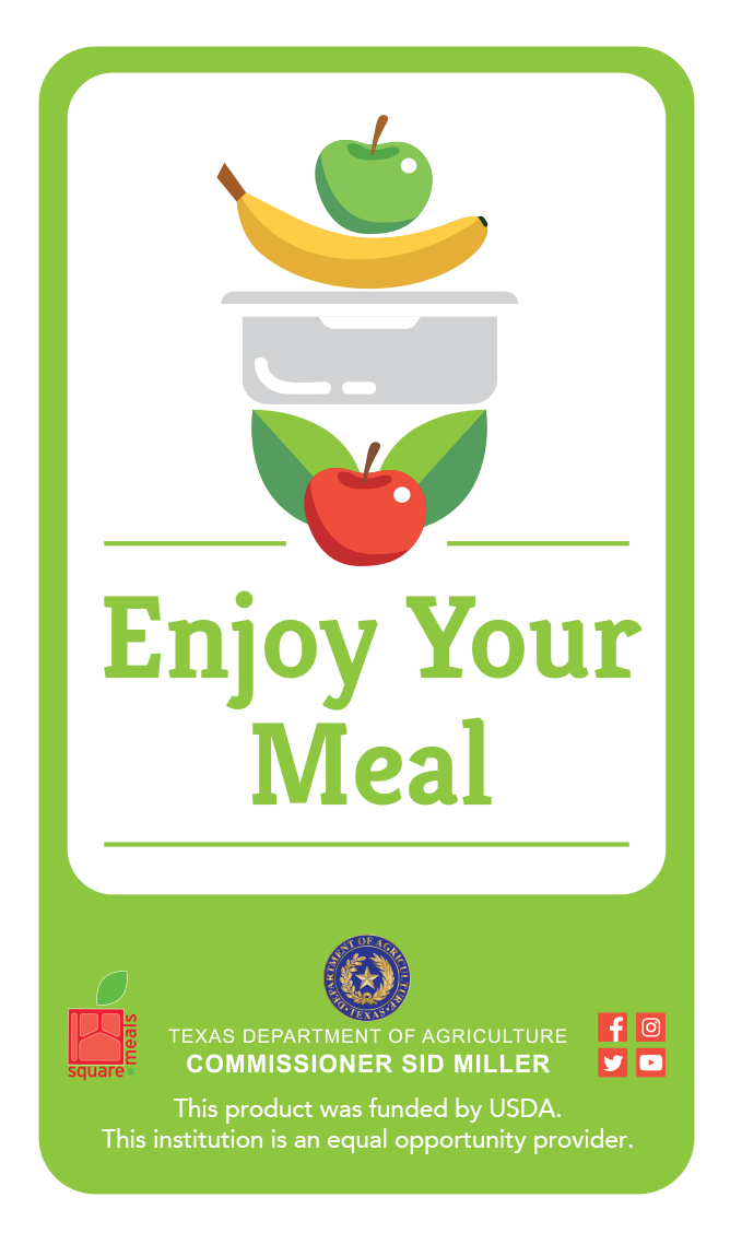 Enjoy Your Meal Stickers